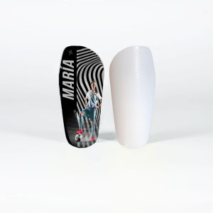 Espinilera Negra y blanca Modelo Lothar Premium